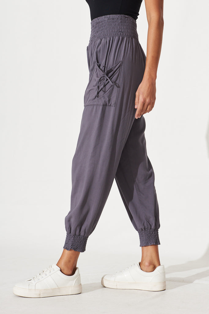 Gabby Lounge Pants In Slate Grey - side