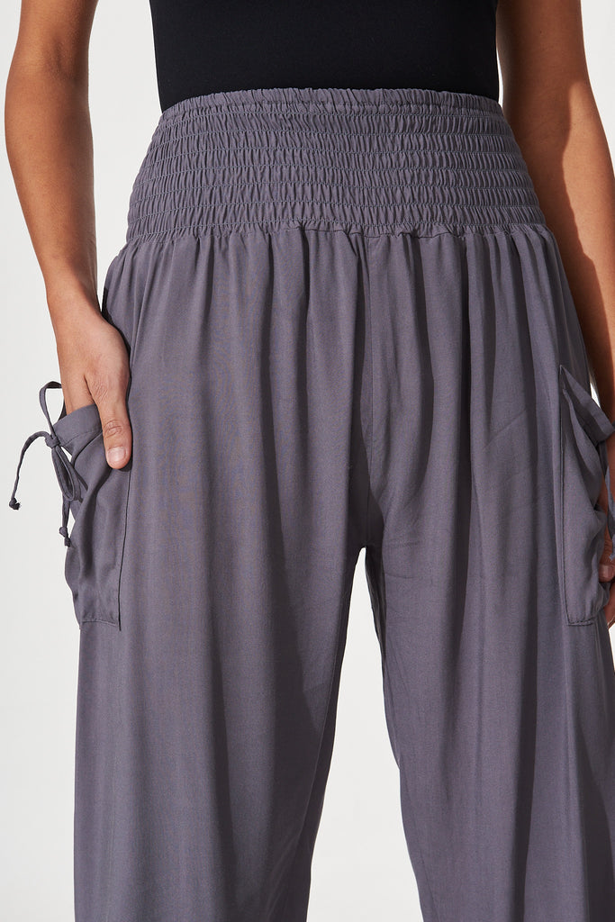 Gabby Lounge Pants In Slate Grey - detail