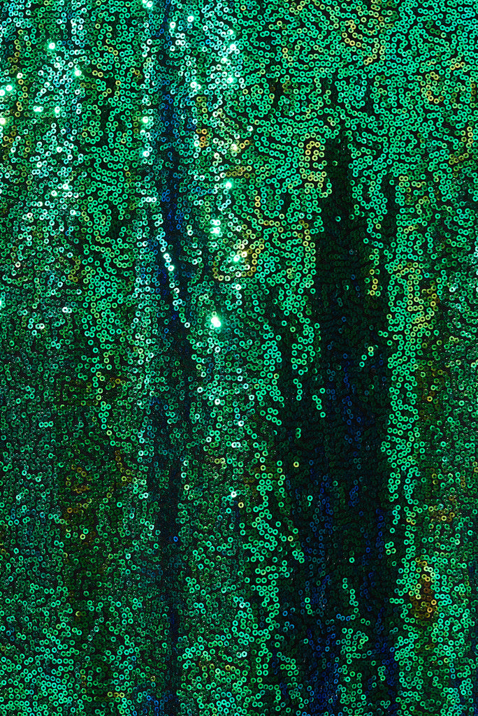 Exquisite Maxi Skirt In Green Sequin - fabric