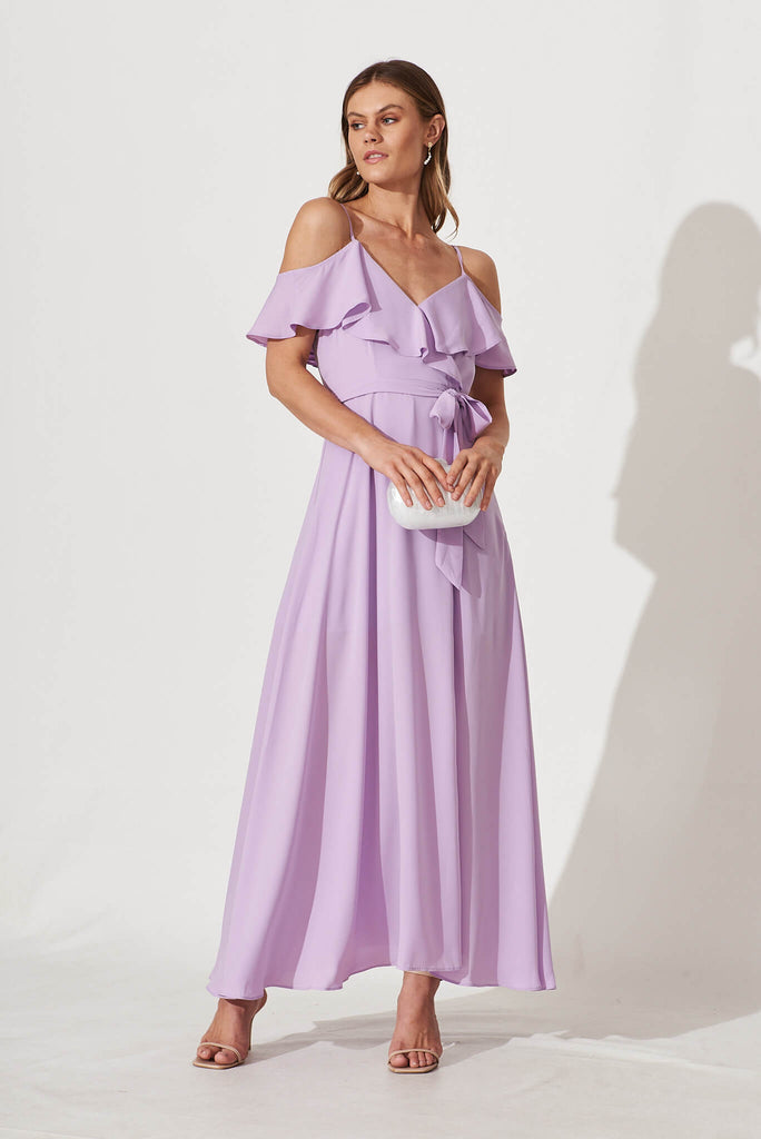 Marit Maxi Dress In Lilac - full length