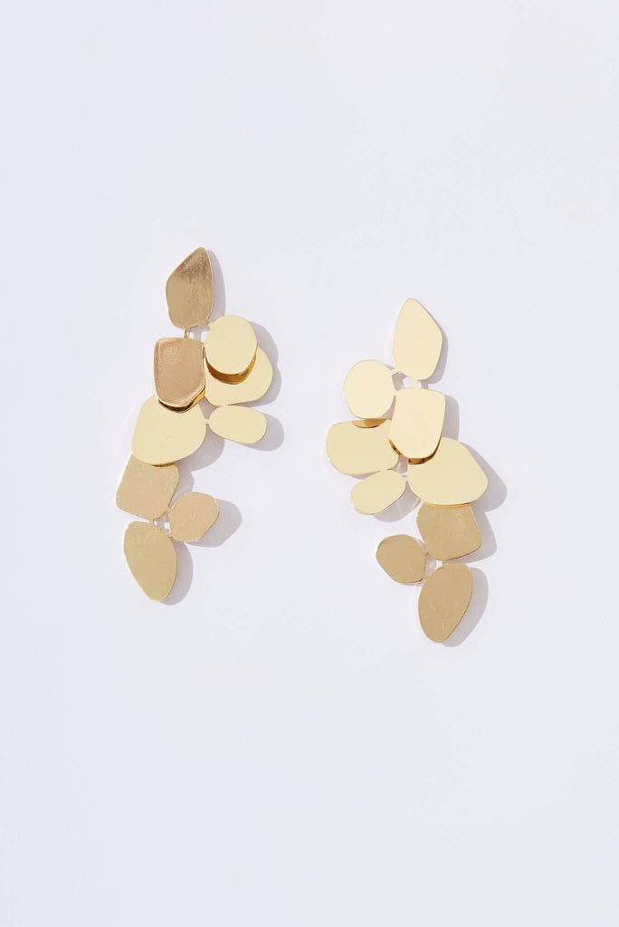 August + Delilah Borealis Drop Earrings In Gold - flatlay