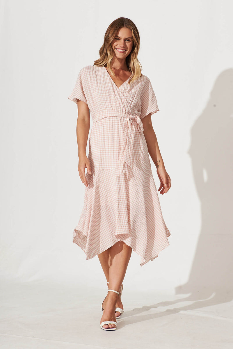 Valery Wrap Midi Dress Jolie Moi Valery Button Collar Dress, Green