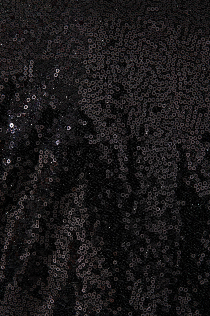 Reputation Blazer In Black Sequin - fabric