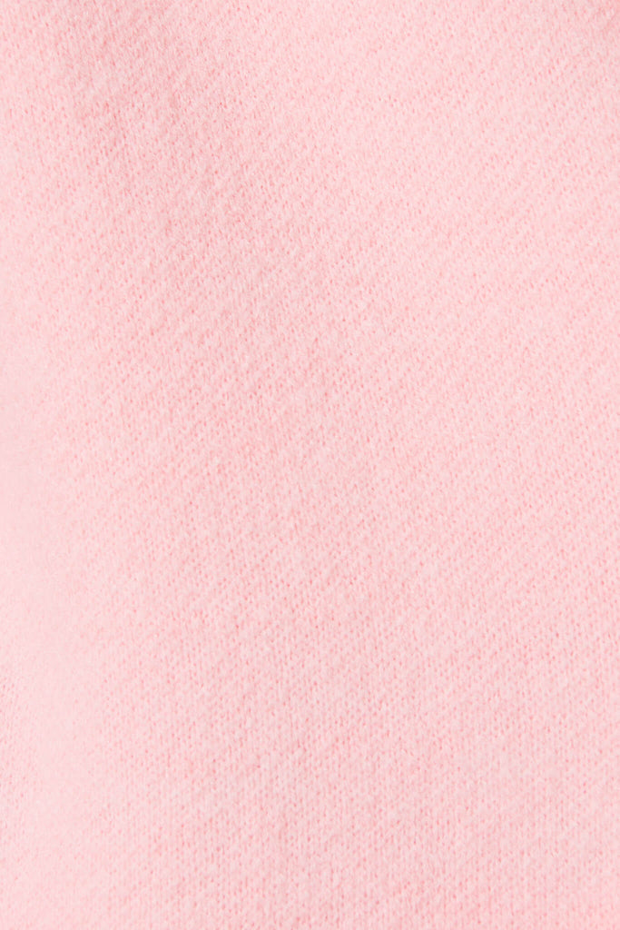 Kimberly Knit Coatigan In Pink Wool Blend - fabric