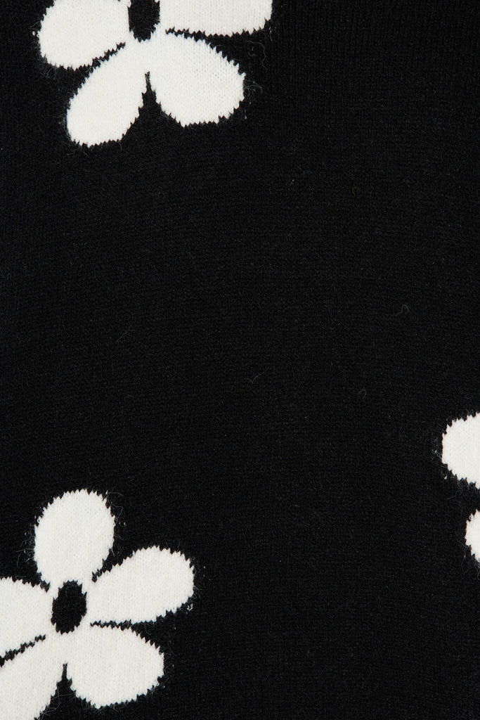 Belarus Knit In Black Wool Blend - fabric