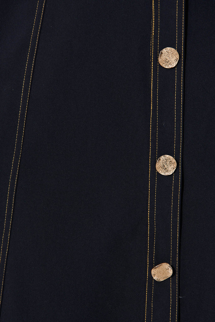 Johansson Midi Skirt In Navy - fabric