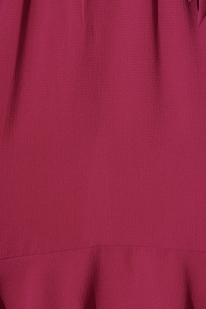 Jemimah Midi Dress In Magenta - fabric