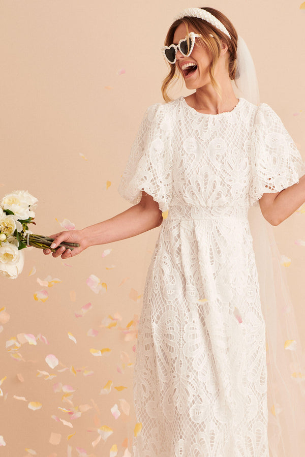 Tillie Lace Maxi Dress In White
