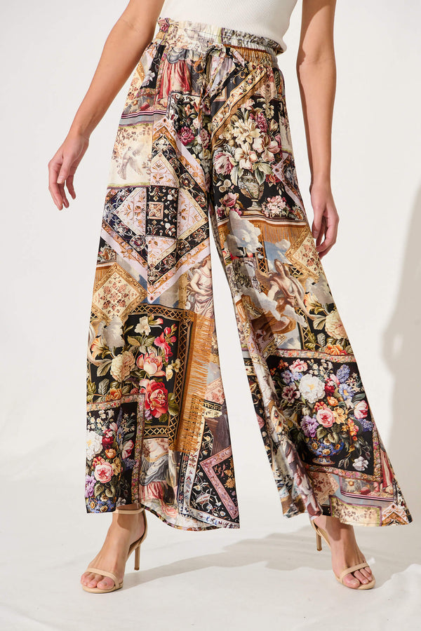 Mariah Pant In Multi Brushstroke Print