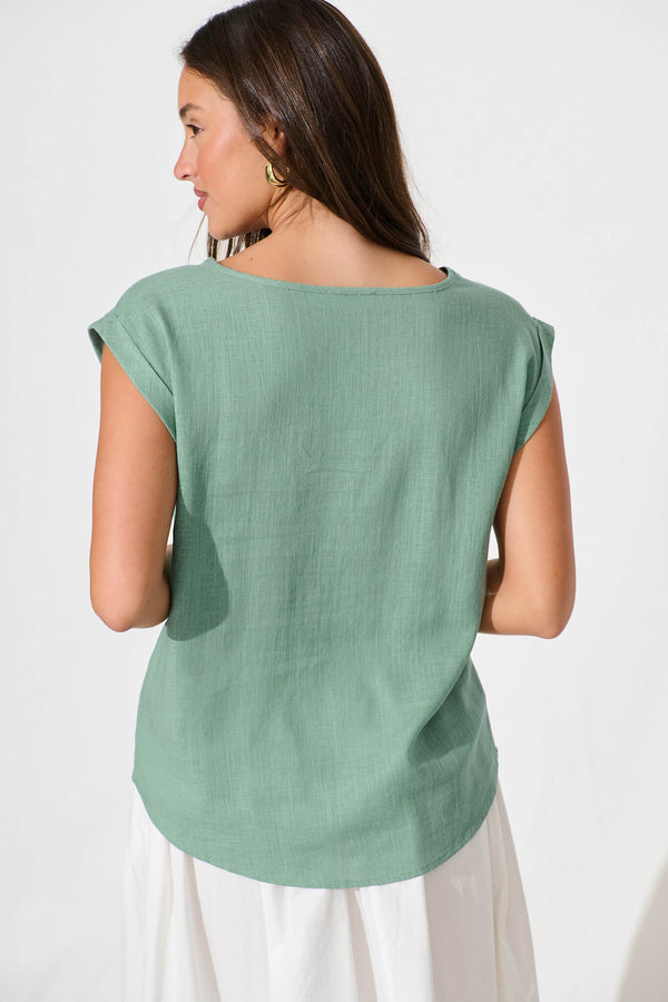 Rudina Top Dusty Green