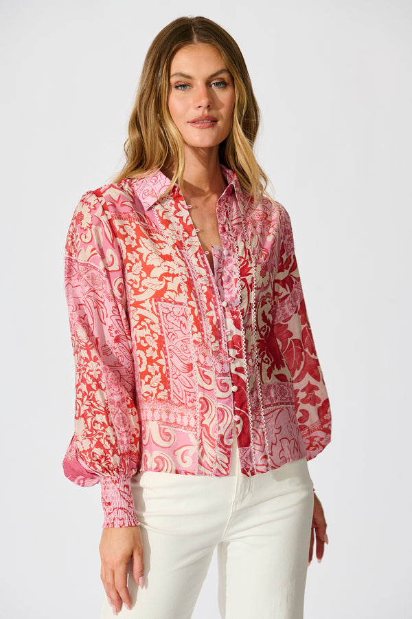 EMMA shirt - RED STRIPES main image 1