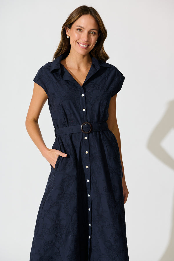 For the Love of Navy Midi Dress main image 1