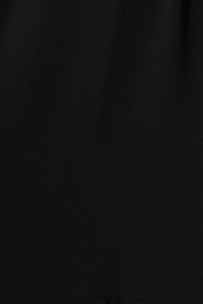 Jemimah Midi Dress In Black Crepe - fabric