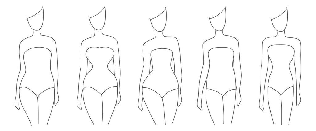 Silhouettes of different body types