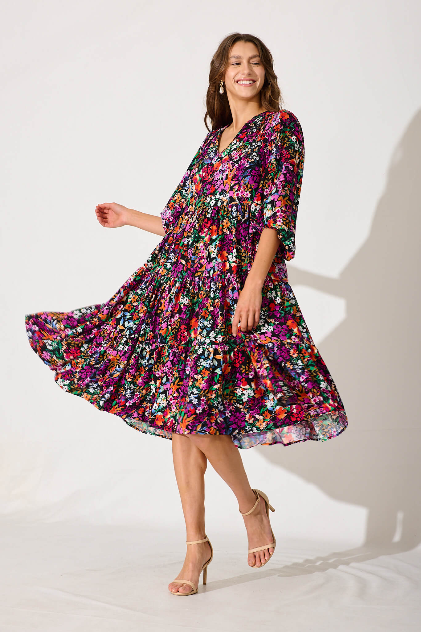 tropical mini dress Tropical Mini Dress Cream / S