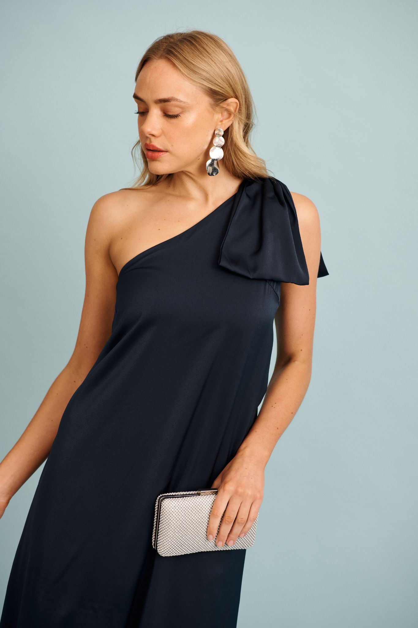 Loyality One Shoulder Maxi Dress in White and Red Floral