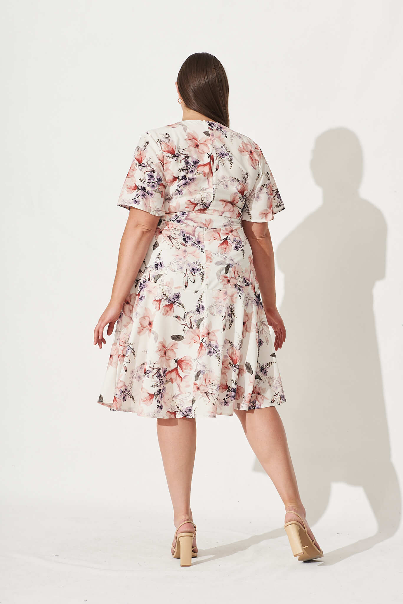 Lacey Wrap Dress In Cream Floral – St Frock