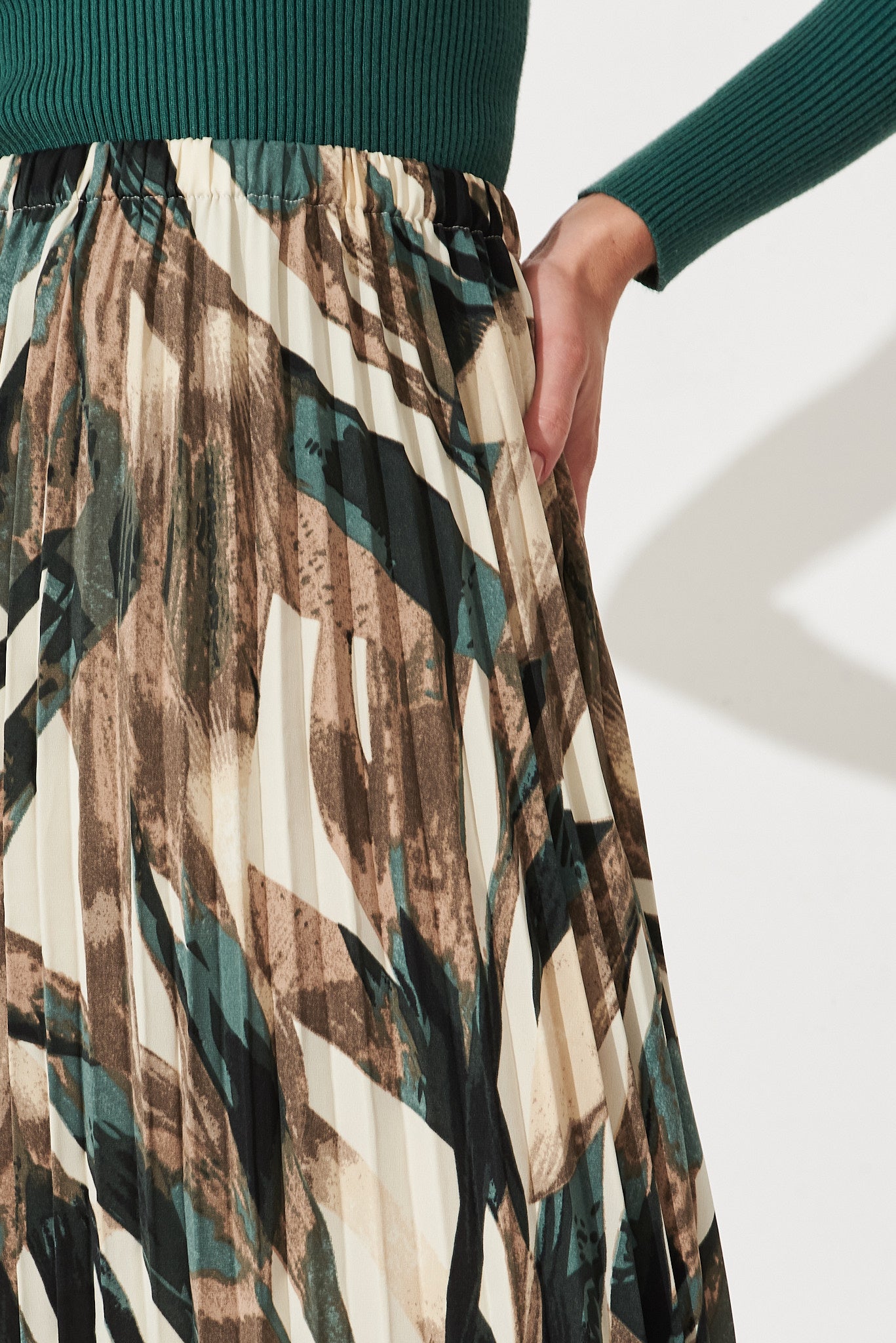 Oasis animal print clearance midi skirt multi natural
