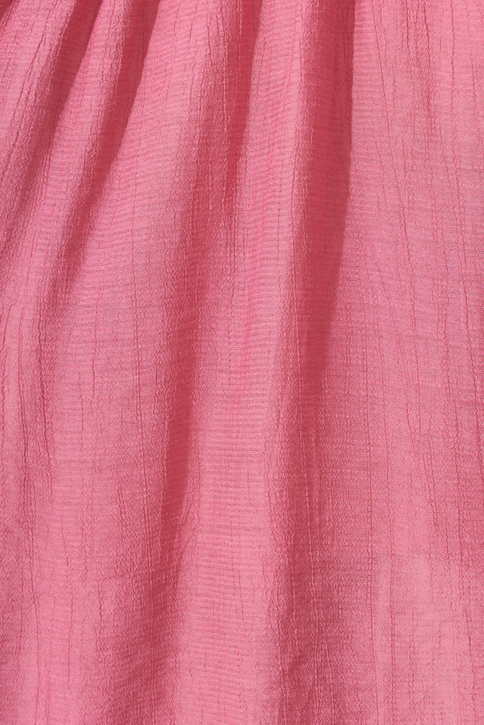 Ellora Midi Dress In Pink - fabric