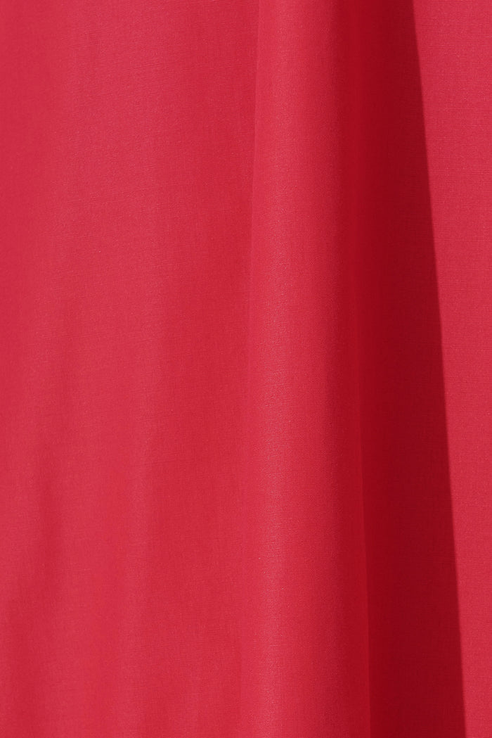 Lula Maxi Dress In Red - fabric