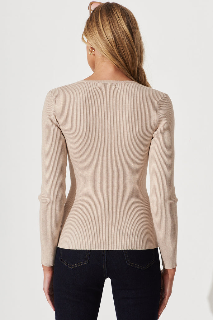 Dover Heights Knit In Beige - back