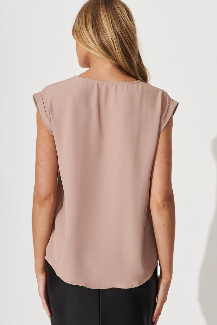Jina Top In Mocha - back