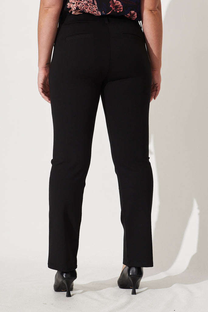Workflow Stretch Straight Leg Pocket Pant In Black - back