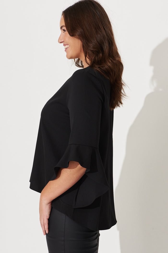 Nila Top In Black - side