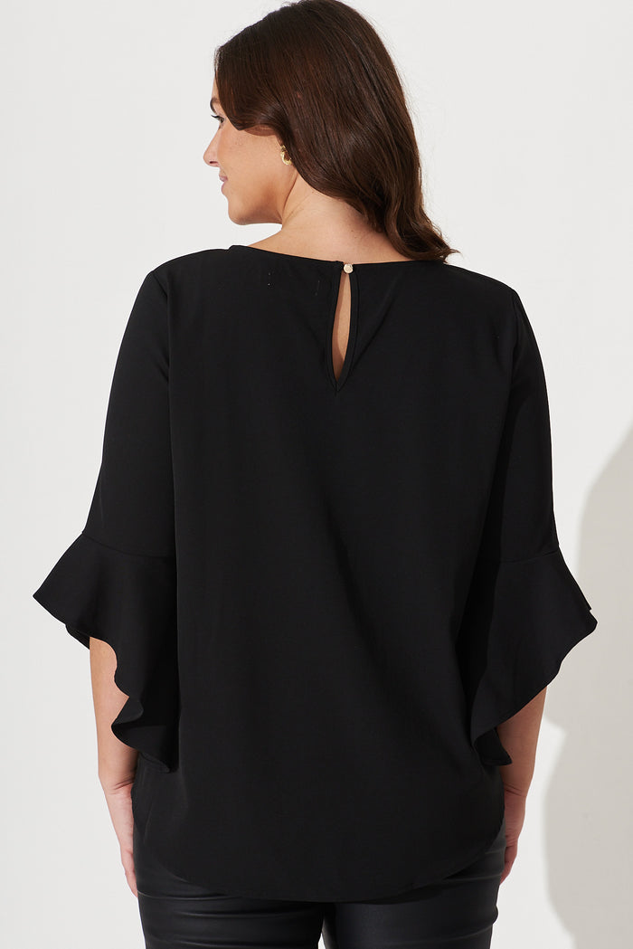 Nila Top In Black - back