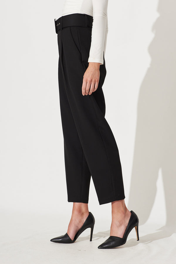 Dahlia Pant With Belt In Black – St Frock
