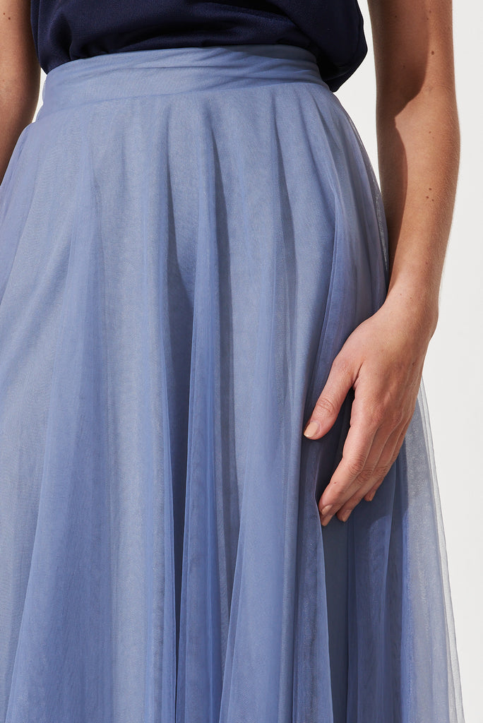 Wannabe Tulle Skirt In Ice Blue - detail