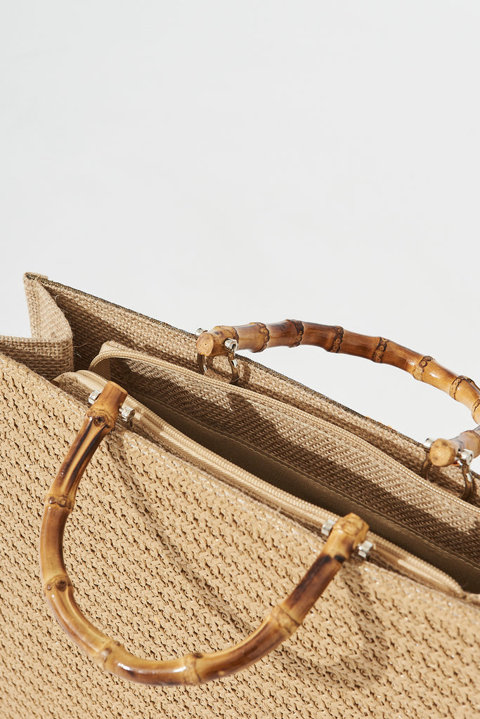 August + Delilah Novida Tote Bag In Multi Tangerine Sequin - detail