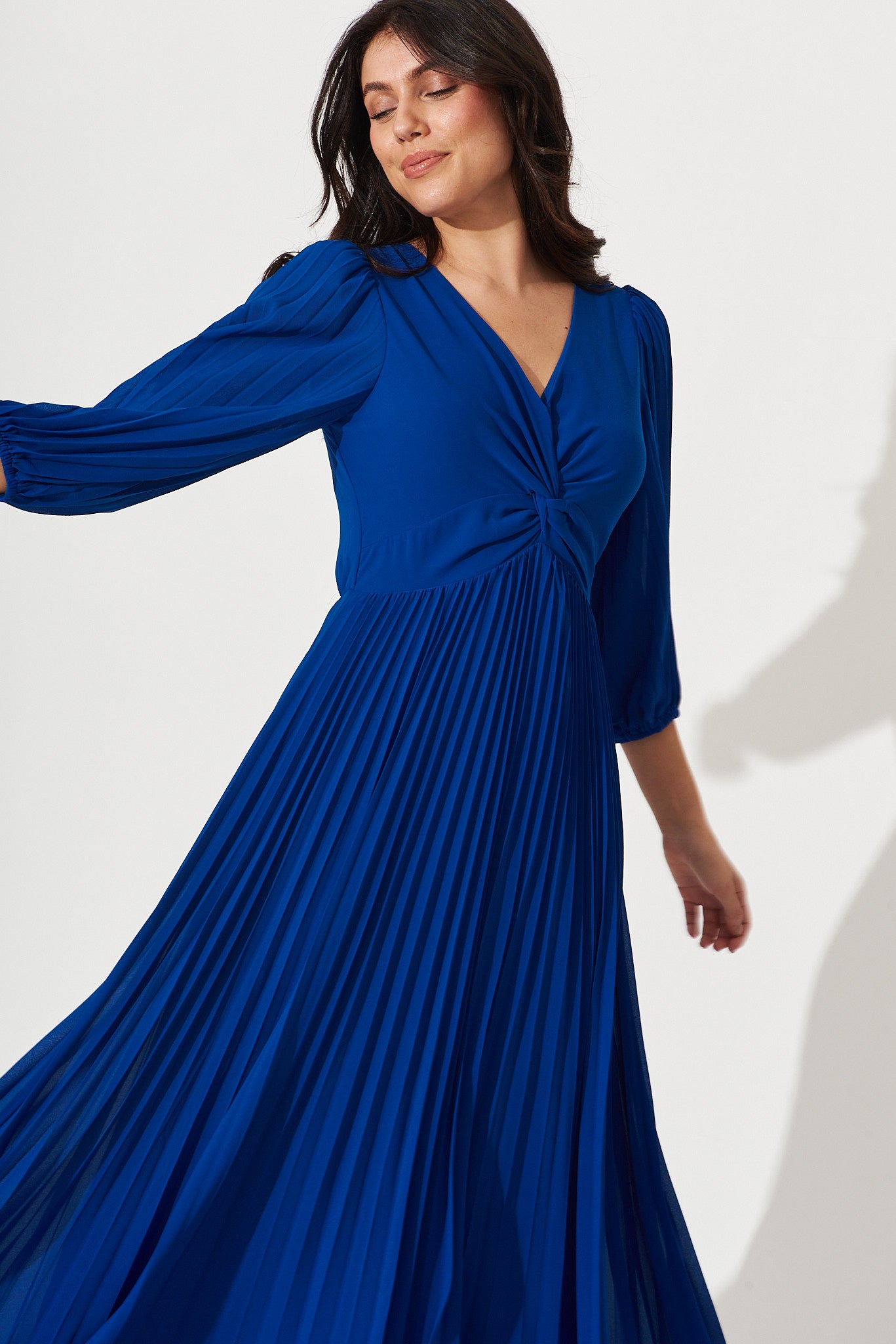 Cobalt blue chiffon clearance dress