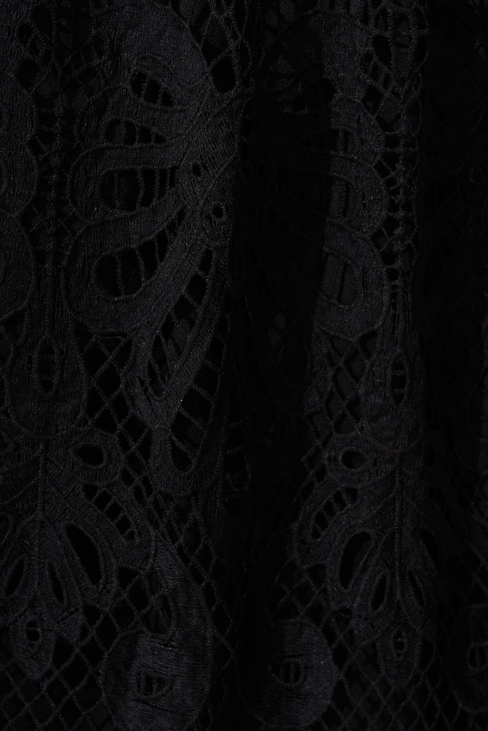 Tillie Lace Dress In Black - fabric