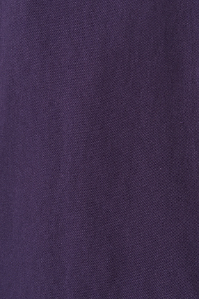 Artemis Trench Coat In Purple - fabric