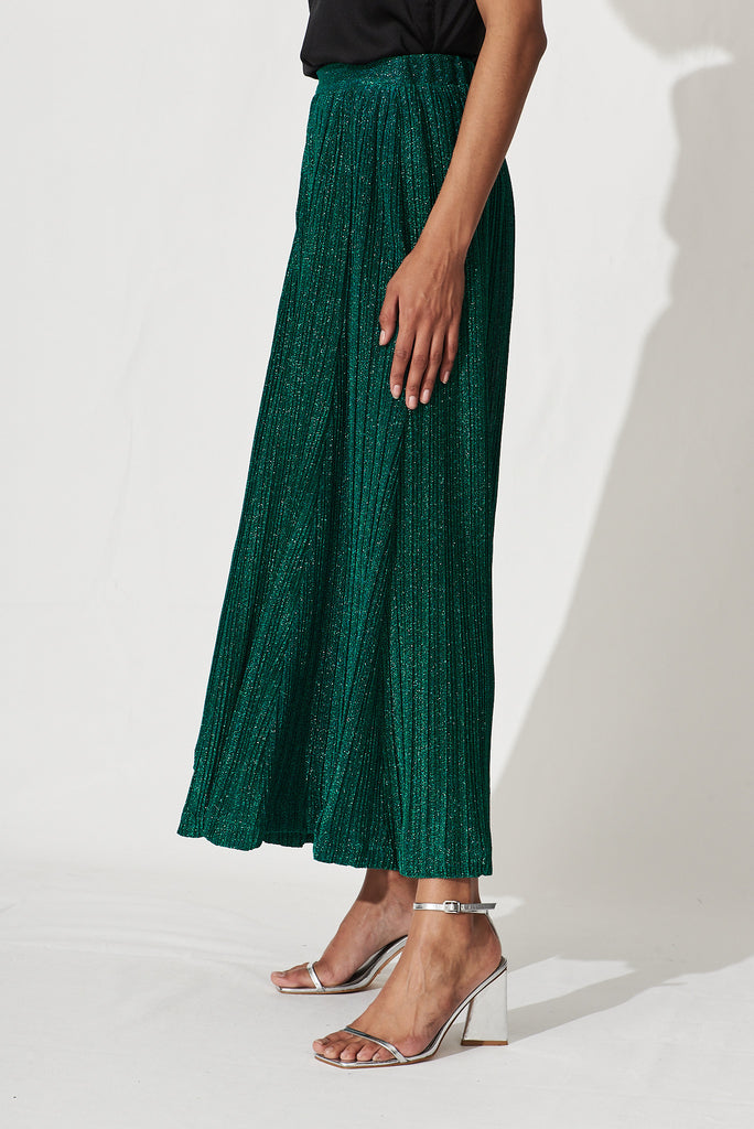 Sugary Pant In Emerald Lurex - side