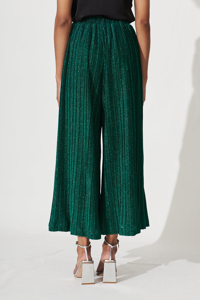 Sugary Pant In Emerald Lurex - back