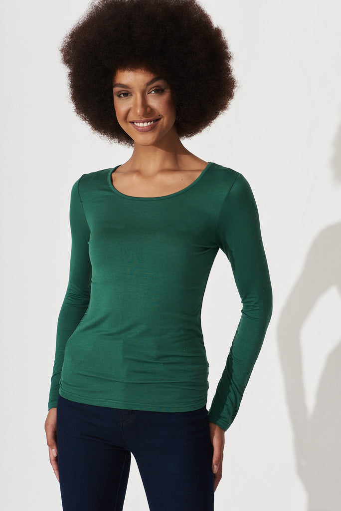 Hypnosis Top In Emerald - front