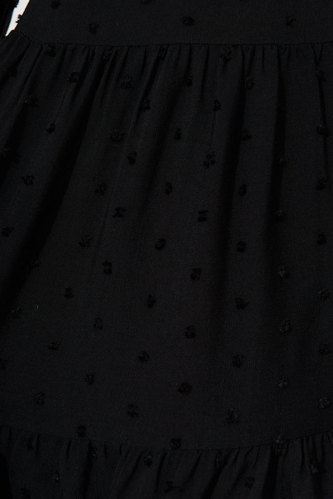 Abriella Shirt Dress In Black Swiss Dot – St Frock