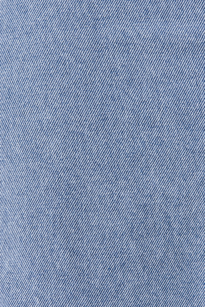 Lattice Maxi Denim Skirt In Light Blue Wash - fabric