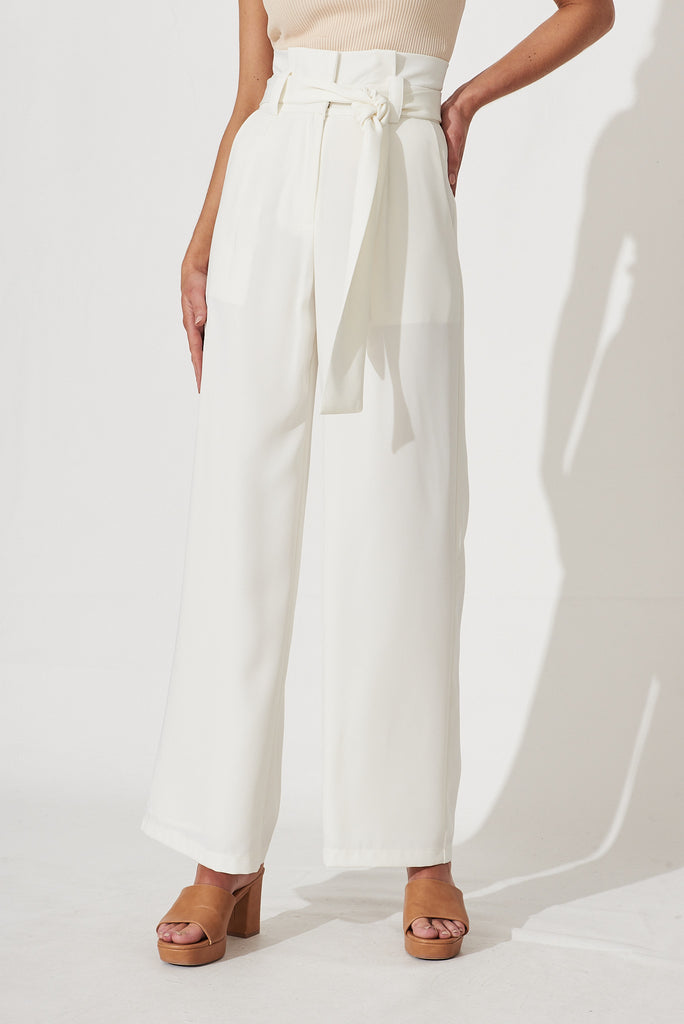 Alter Ego Pants In White - front