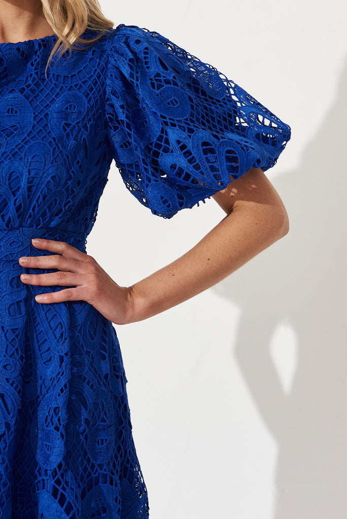 Cobalt blue lace dress online