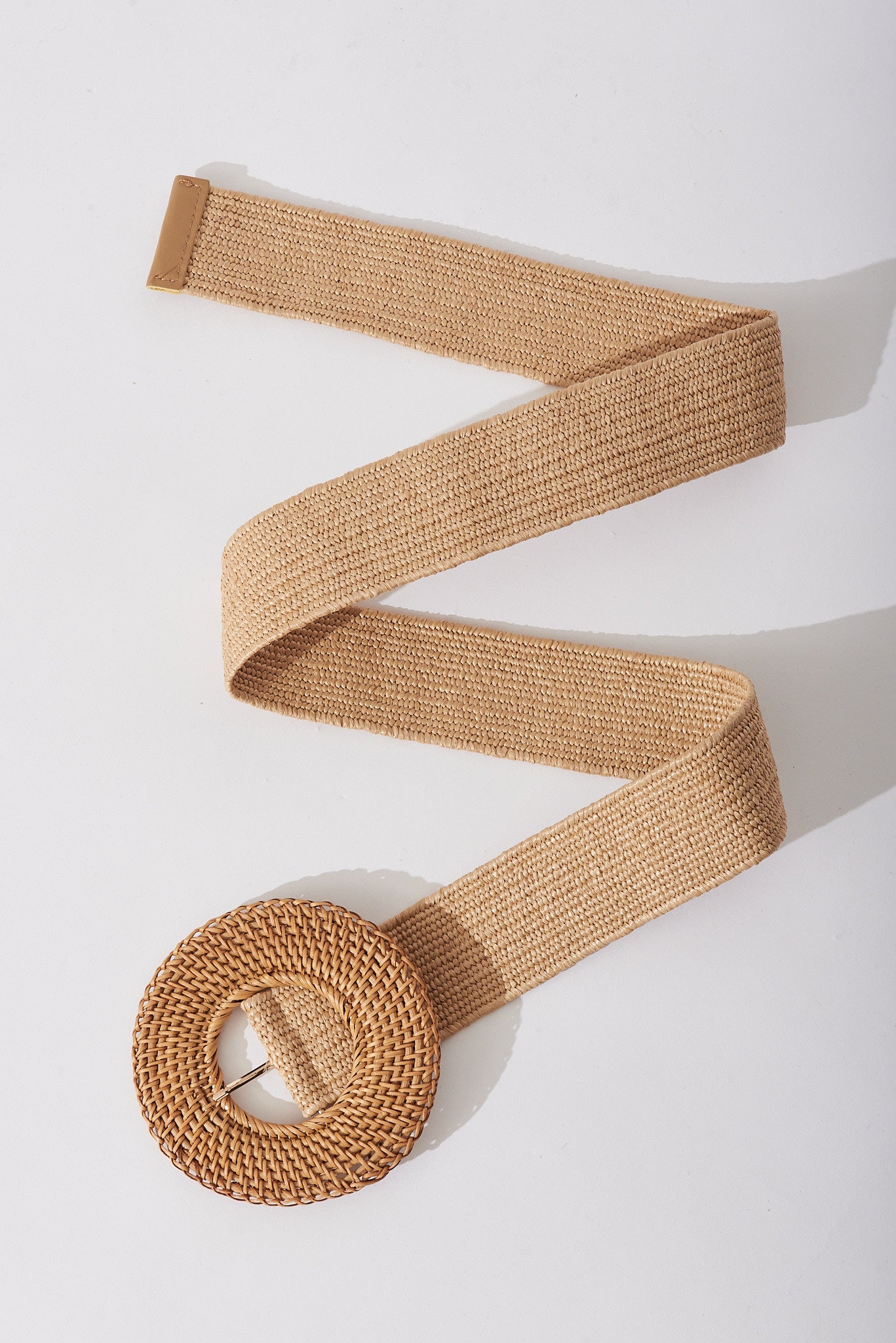 Susan Belt Susan Straw Belt In Tan Stretch – St Frock