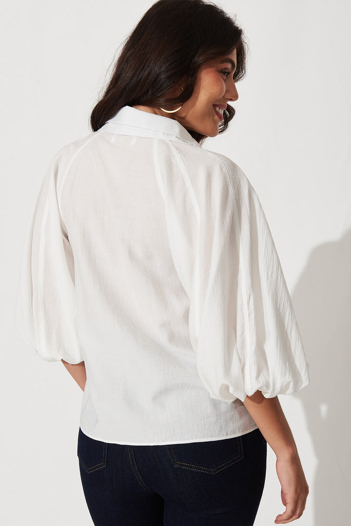 Erin Shirt In White - back