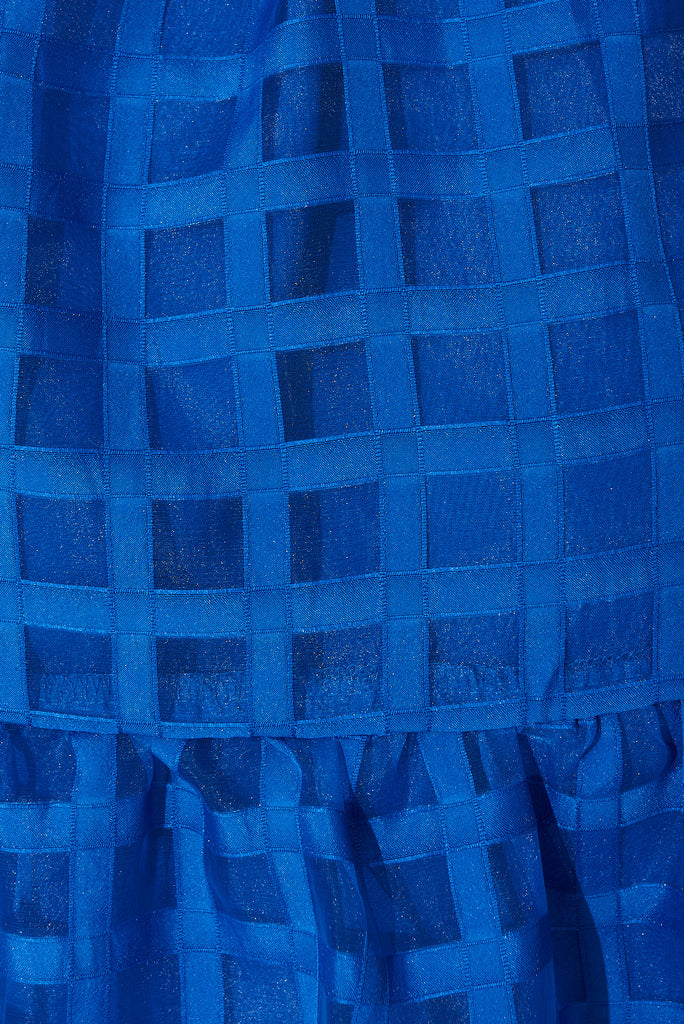 Giuliette Dress In Cobalt Blue Organza - fabric
