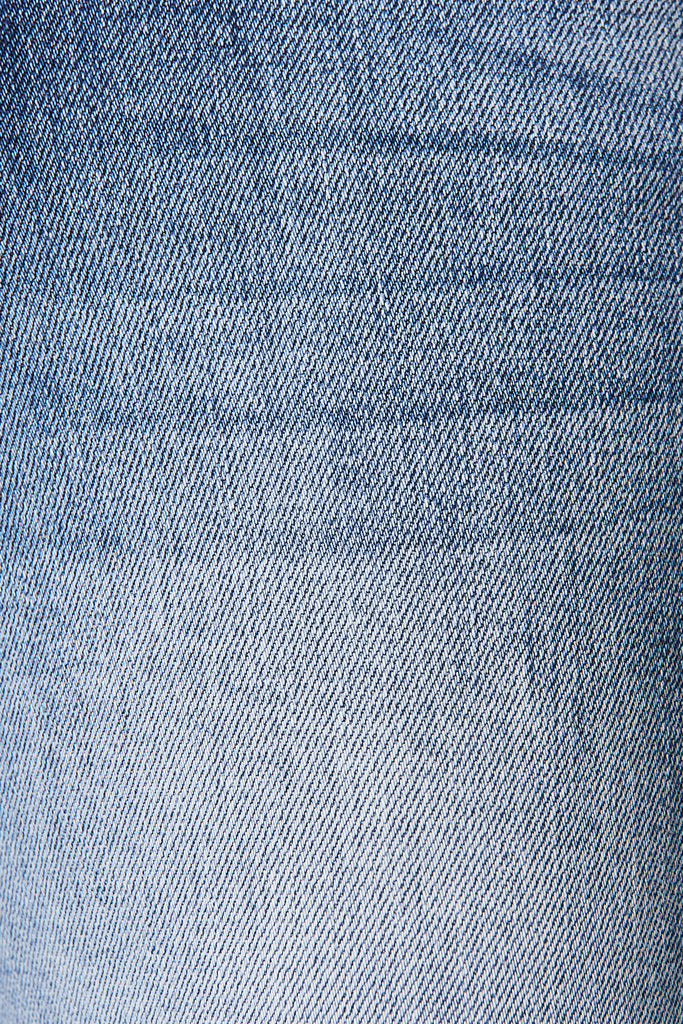 Ace Straight Leg Jean In Mid Blue Denim - fabric