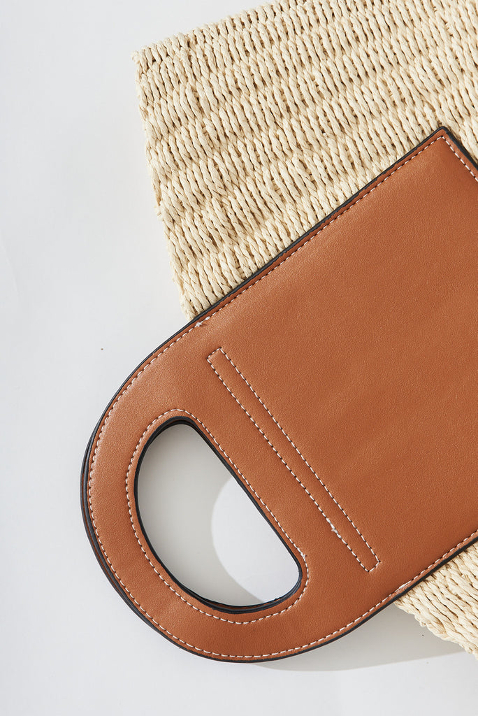 August + Delilah Seabreeze Bag In Natural With Brown - detail