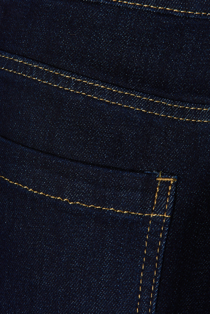 Atwood High Rise Jeans In Dark Blue Denim - fabric