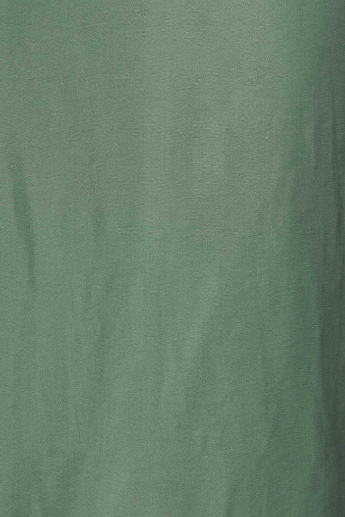 Rowland Cami Top In Light Green Satin - fabric