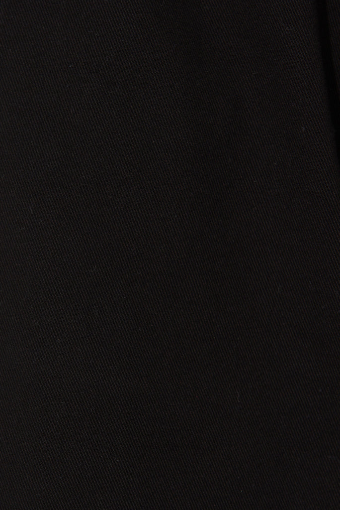 Mojo Shorts In Black Cotton - fabric